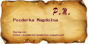 Pozderka Magdolna névjegykártya